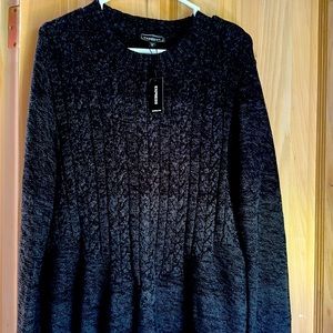 Men’s Express grey cable knit sweater